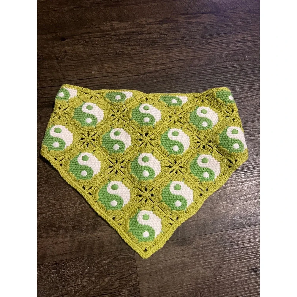 Unbranded Womens Hair Bandana Crochet Yin Yang Green One Size